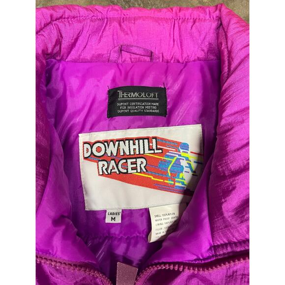 Downhill Racer Thermoloft Insulated Puffer Womens Purple Zip Up Jacket Size M - Picture 3 of 4